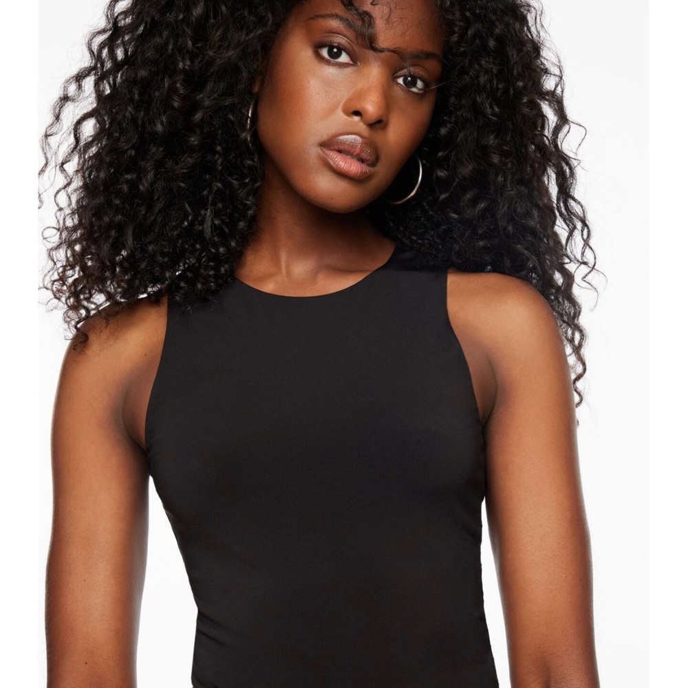 Dynamite Black Fitted Sleeveless Tank Top